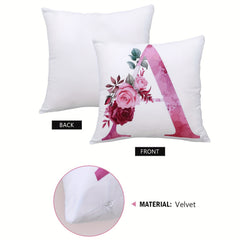 1pc Peach Fleece Throw Pillowcase Cozy Home Decor