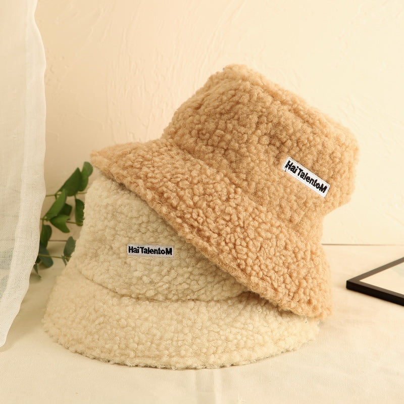 Plush Bucket Hat for Outdoor Casual Wear