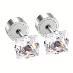 Girl's Zircon Princess Stud Earrings - Princess Style Jewelry