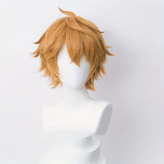 Christmas Brown Short Wig Anime Cosplay Wig Heat Resistant Synthetic Wig Cap
