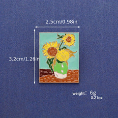 Classic Colorful Painting Brooch Clothing Pin Jewelry Art Craft