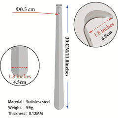 Long Handle Metal Shoe Horn for Seniors 29.97 cm - Dress Shoes & Sneakers