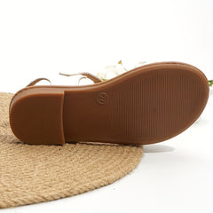 Girls' Casual Solid Open Toe Sandals Lightweight Breathable Beach Summer Sandals
