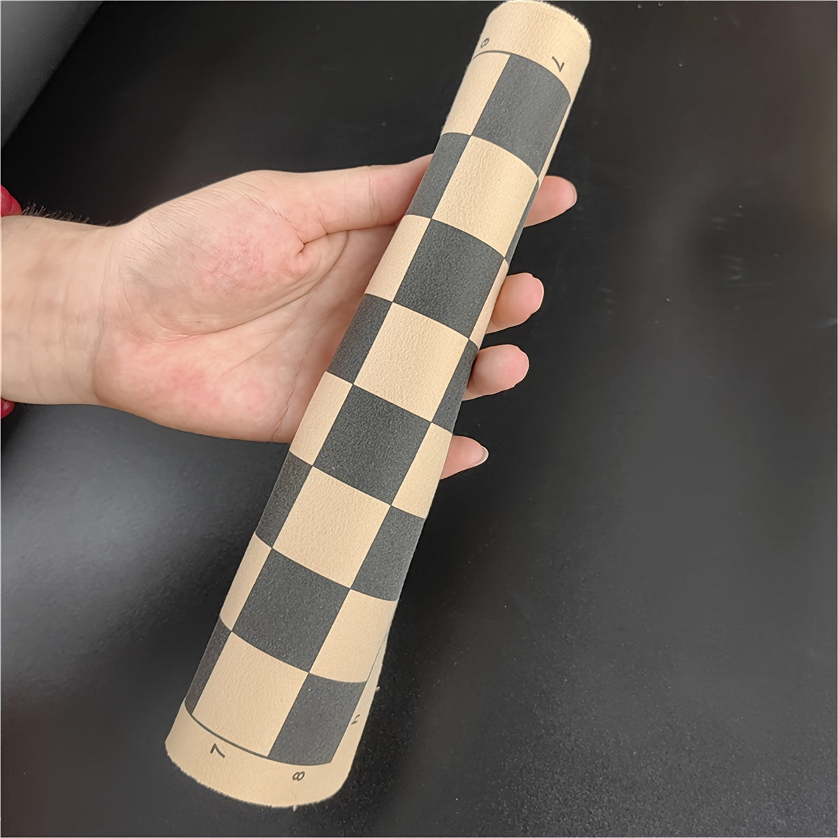 Foldable Leather Chess Board Checkerboard Portable Game
