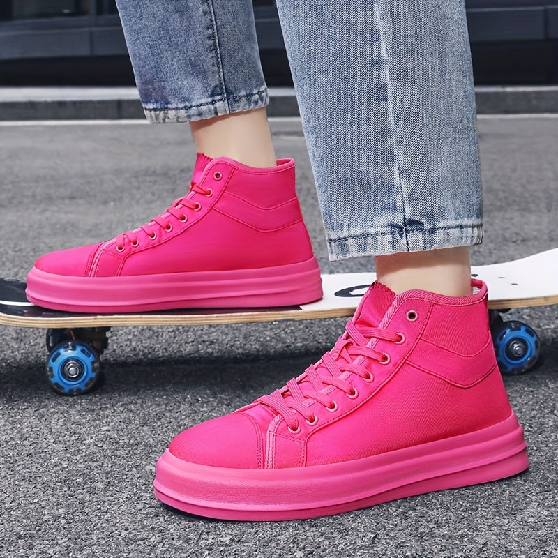 Men's High Top Canvas Shoes Comfy Non Slip Casual Flats