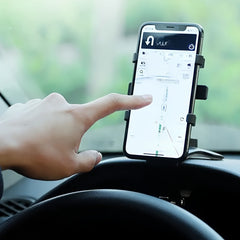 Car Rearview Mirror Navigation Bracket with Mobile Phone Holder