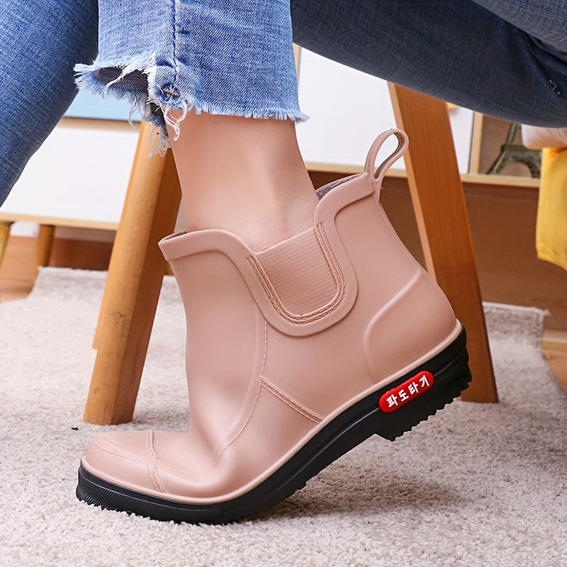 Women's Short Tube Rain Boots Waterproof Non-slip Multiple Colors