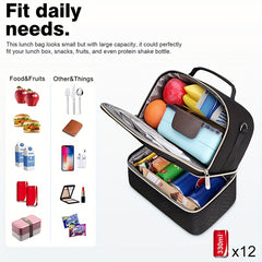 Insulated BALCRAZY Lunch Bag Cooler with Front Pocket