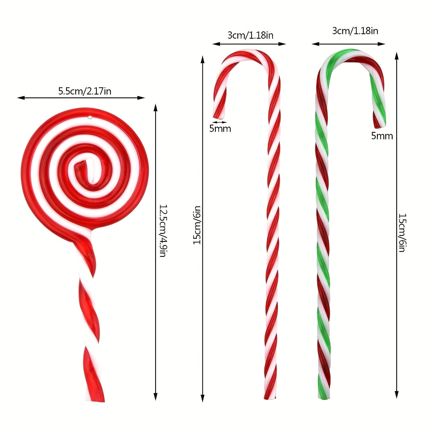 Christmas Plastic Lollipops Decorated Tree Hanging Decorations