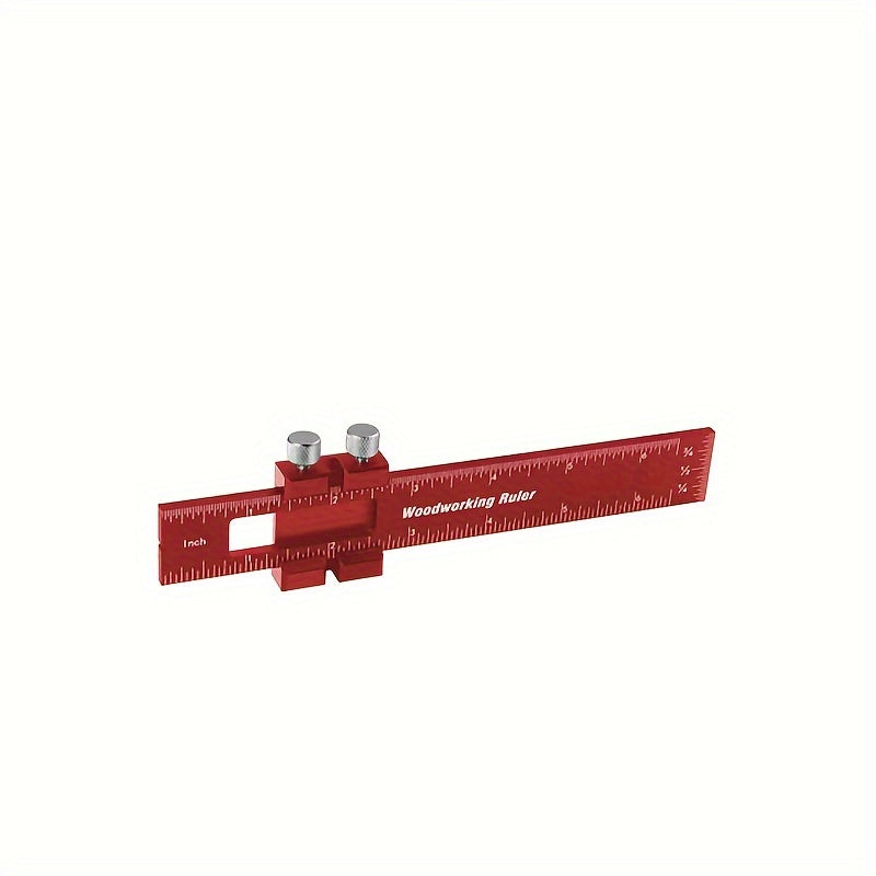 Precision Pocket Ruler For Woodworking Inch Metric T Score Square Ruler