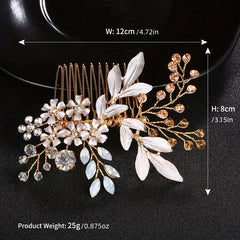 Crystal Flower Hair Comb Bridal Wedding Accessories