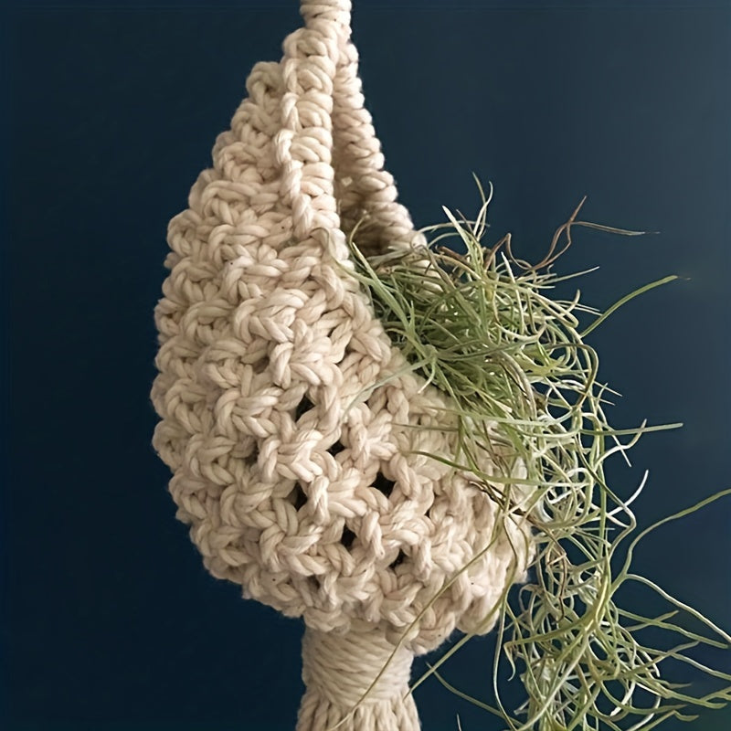 Hand Woven Nordic Tapestry Flower Pot - Bohemian Beauty for Your Home