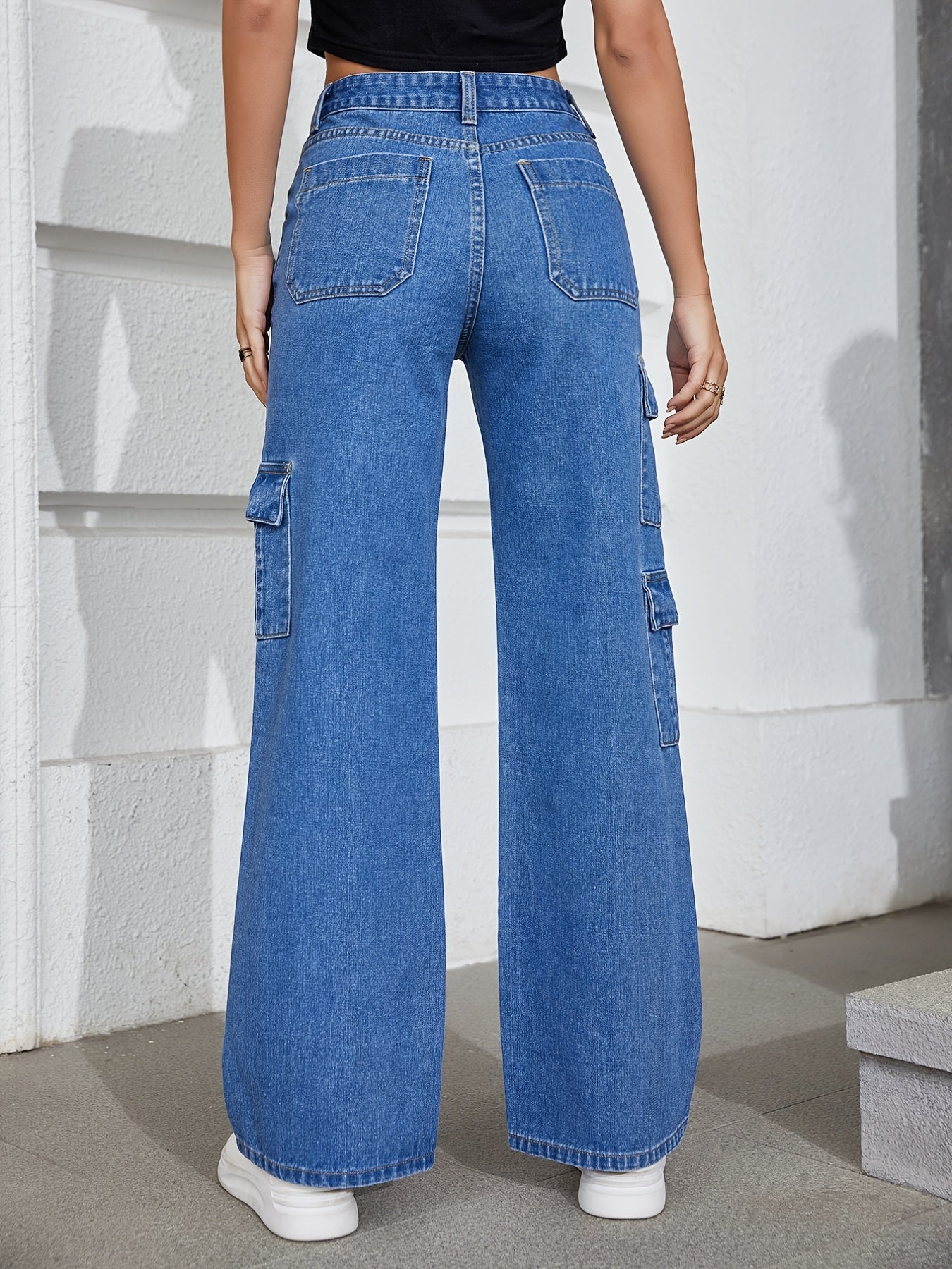 High Waist Wide Leg Baggy Denim Pants