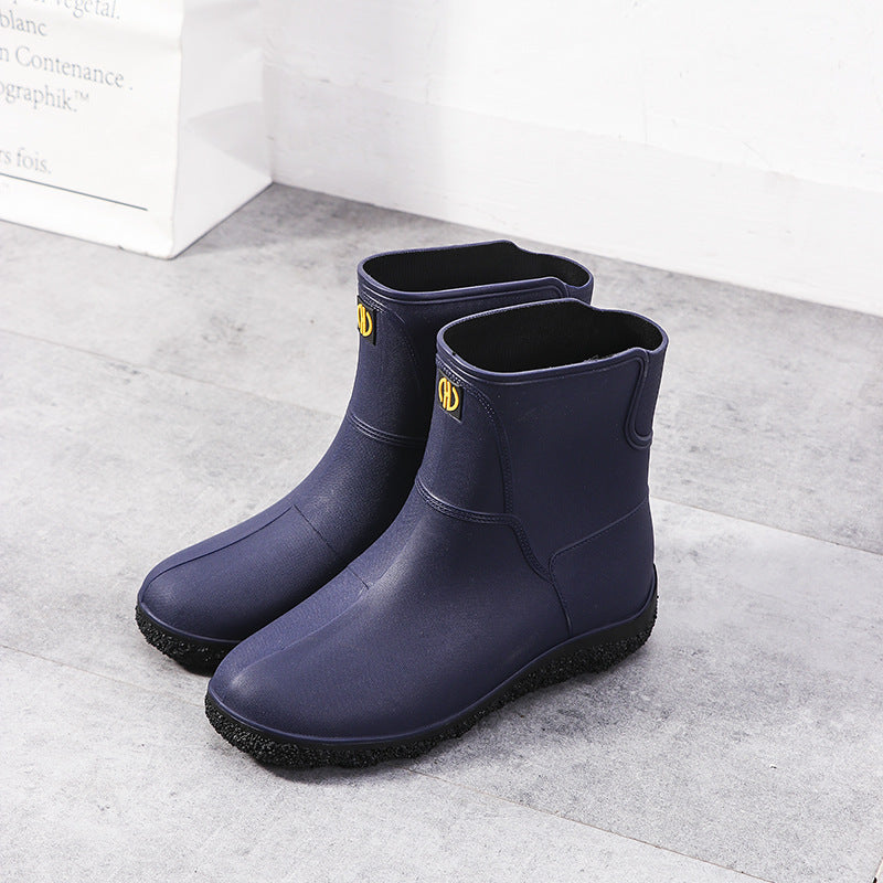 Men's Knee High Rain Boots Waterproof Non slip Outdoor Work Fishing Shoes