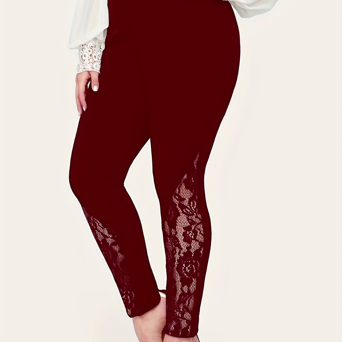 Lace High Rise Skinny Leggings