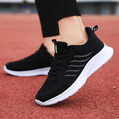 Women's Breathable Lightweight Lace Up Running Shoes