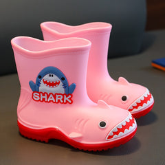 Girls' Shark Rain Boots Lightweight Waterproof Non Slip Outdoor Travel