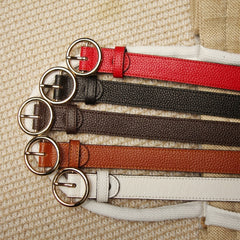 Double Layered Circular Needle Buckle Belt