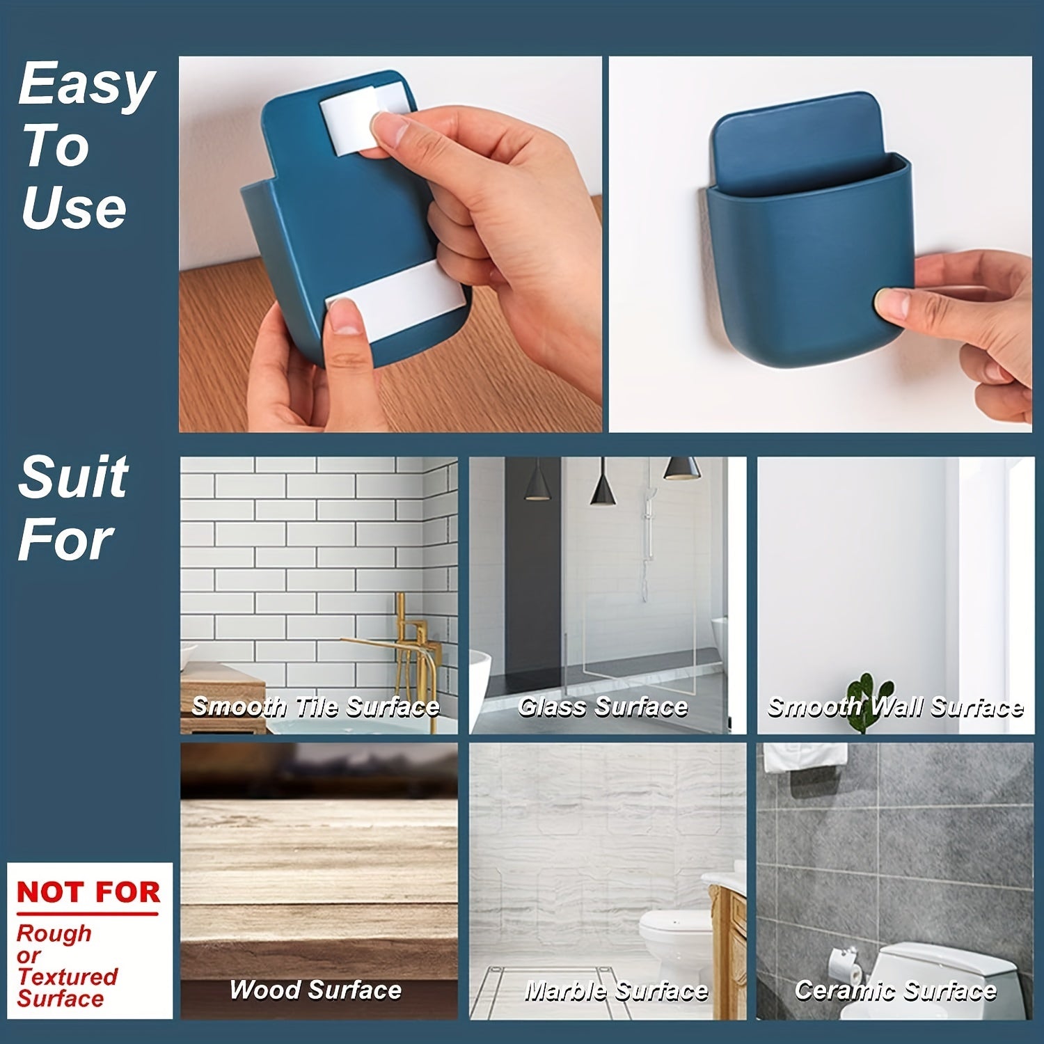Wall Mounted Storage Remote Control Holder