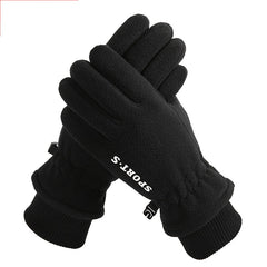 Men's Winter Cycling Gloves Touch Screen Polar Fleece Warm Sports Driving Gloves