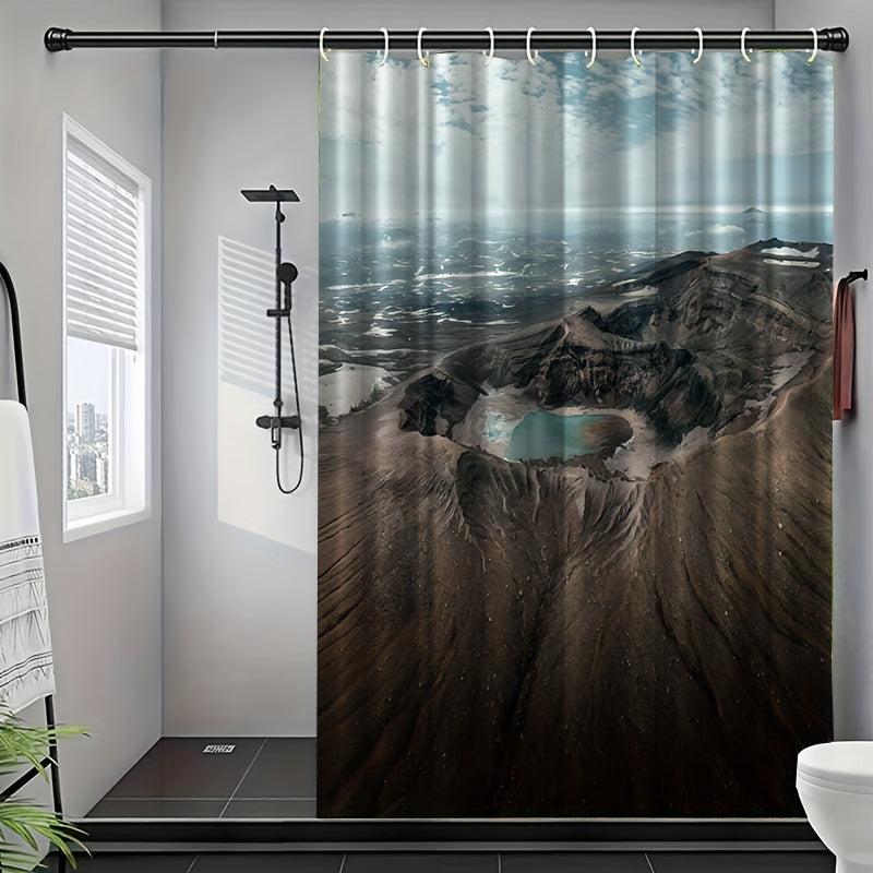 Volcanic Salt Lake Pattern Curtain Tapestry Waterproof Blanket