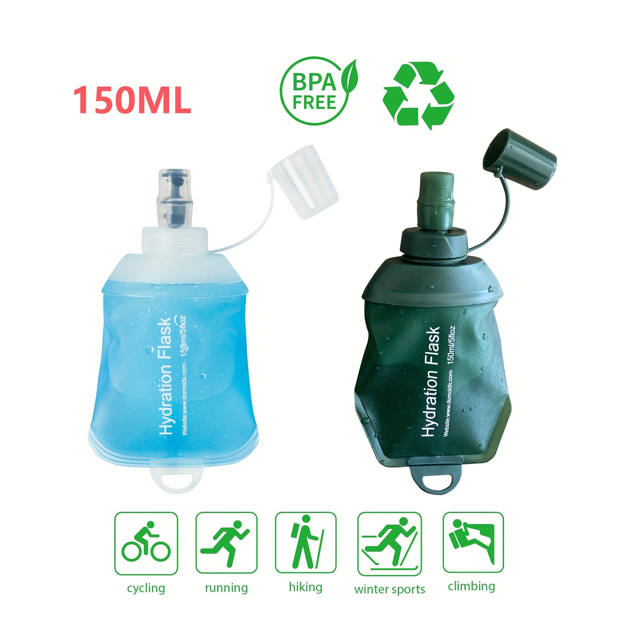 BPA Free Soft Water Bag - Outdoor Camping Water Bottle