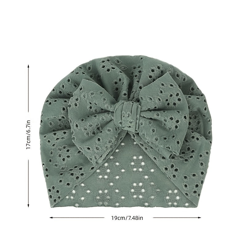 Newborn Baby Girls Bow Bandana Beanie for Autumn and Spring