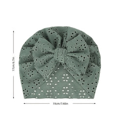 Newborn Baby Girls Bow Bandana Beanie for Autumn and Spring