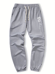 Rose Pattern Joggers With Pockets Men s Casual Waist Drawstring Sweatpants