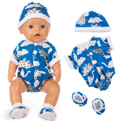 Youngsters Dinosaur Flamingo Doll Clothes Doll Onesie Set