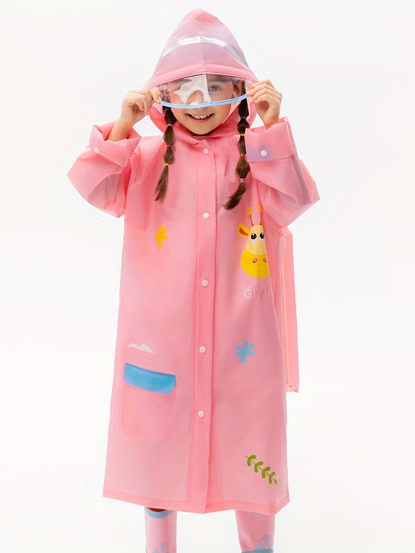 Waterproof Animal Poncho for Toddler Girls