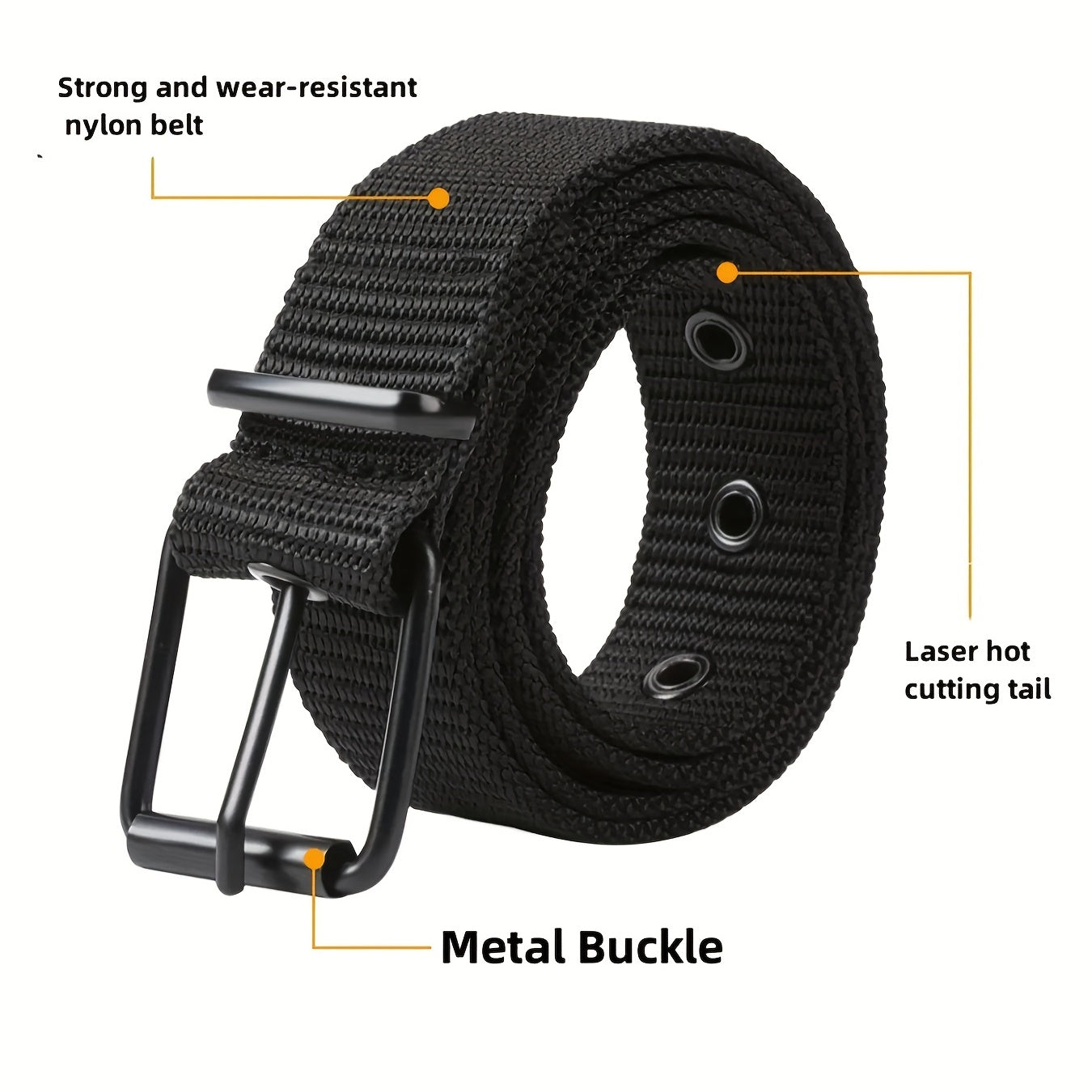 Men's Nylon Pin Buckle Jeans Belt