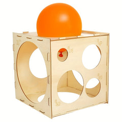Wooden Balloon Sizer Cube Box Balloons Measuring Box For Birthday Party Balloon