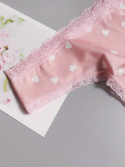 3 Pack Plus Size Lace Print Cheeky Panty Set