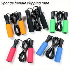 PVC Rope Skipping Rope With Sponge Handle - Fitness Exercise