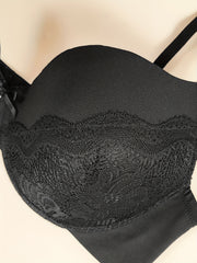 Lace Soft Underwire Push Up Molded Cup Bra