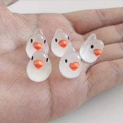 10pcs Luminous Duckling Doll Garden Statue Resin Ornament