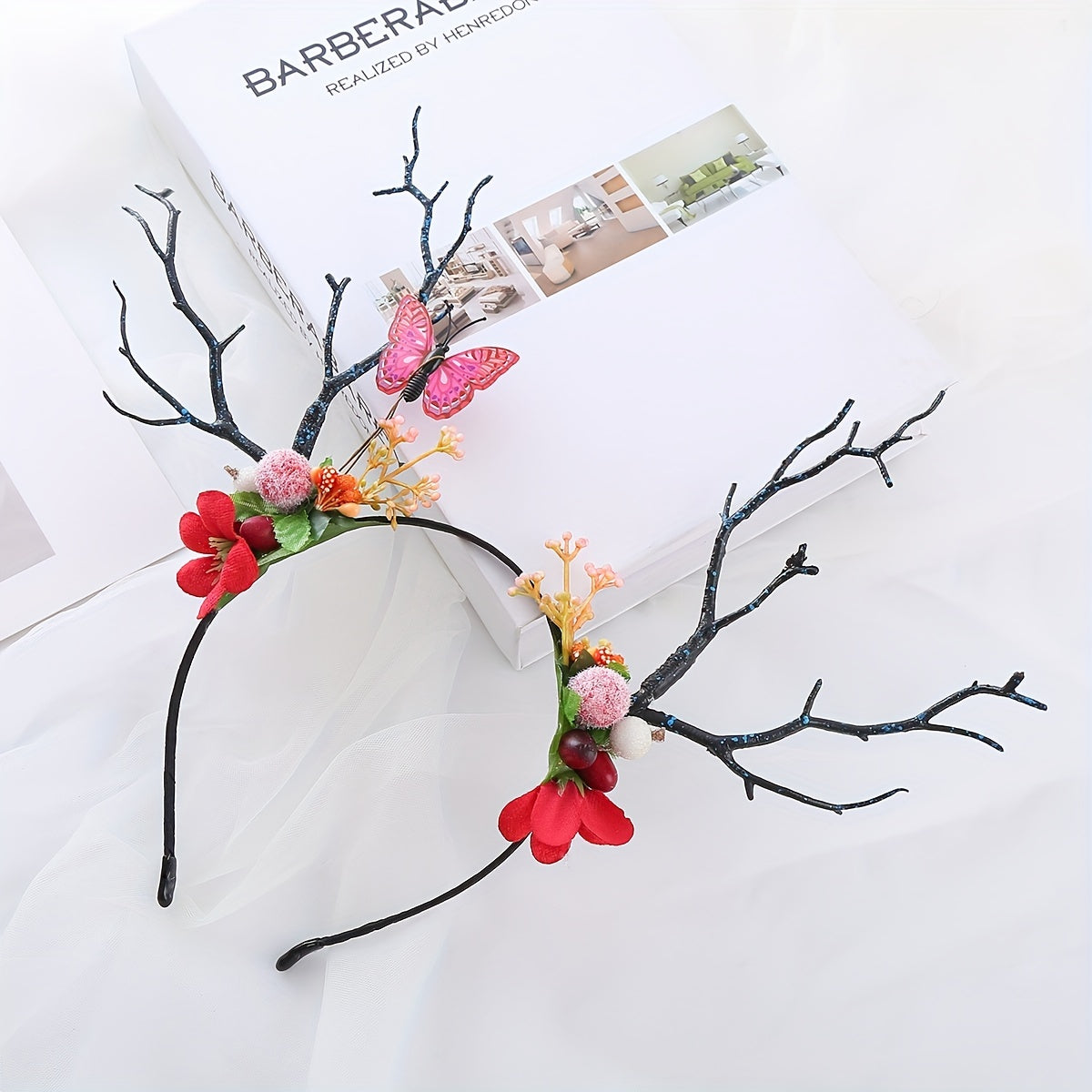 Girl's Branch Elk Headdress Christmas Party Hair Hoop