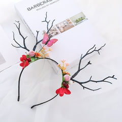 Girl's Branch Elk Headdress Christmas Party Hair Hoop