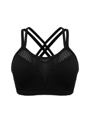 5pcs Stretch Hollow Criss Cross Sports Bra for Women