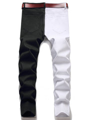 Men's Slim Fit Block Jeans for All Seasons
