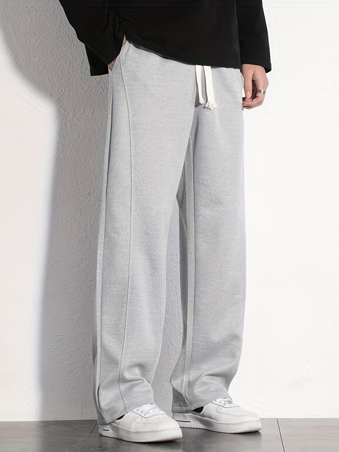 Casual Loose Fit Drawstring Pants for Men