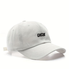 Solid Cotton Baseball Cap CHCUK Embroidered Unisex Couple Sun Hat
