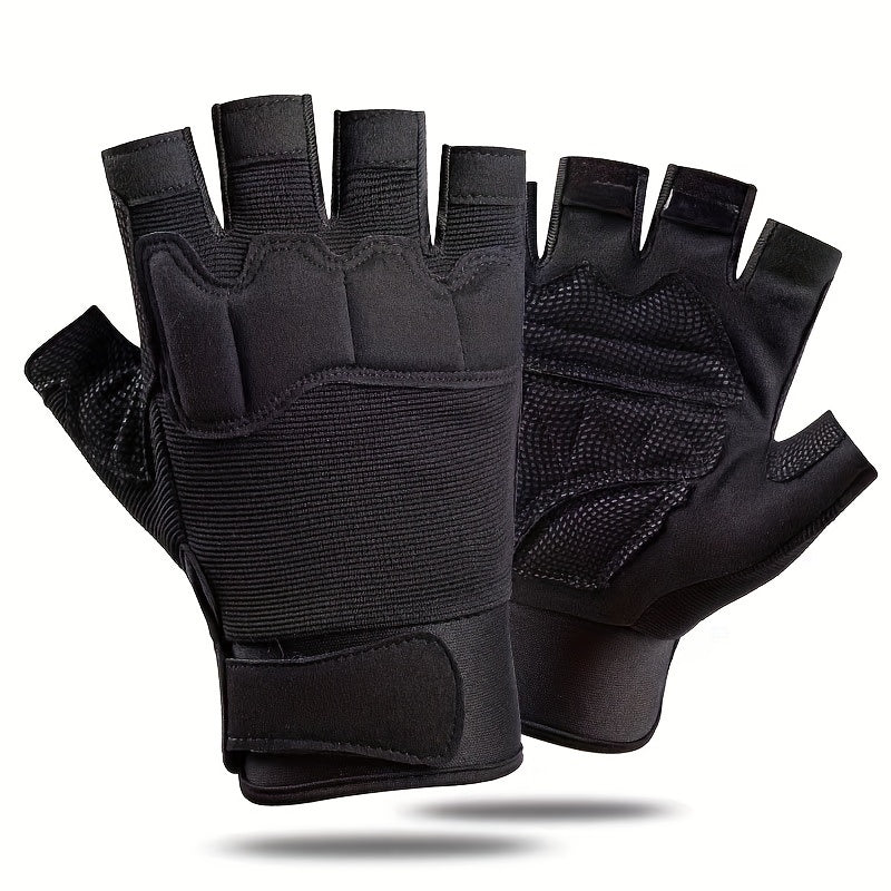 1pair Outdoor Cycling Fitness Gloves Half-finger Non-slip Wear-resistant