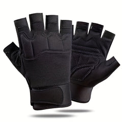 1pair Outdoor Cycling Fitness Gloves Half-finger Non-slip Wear-resistant