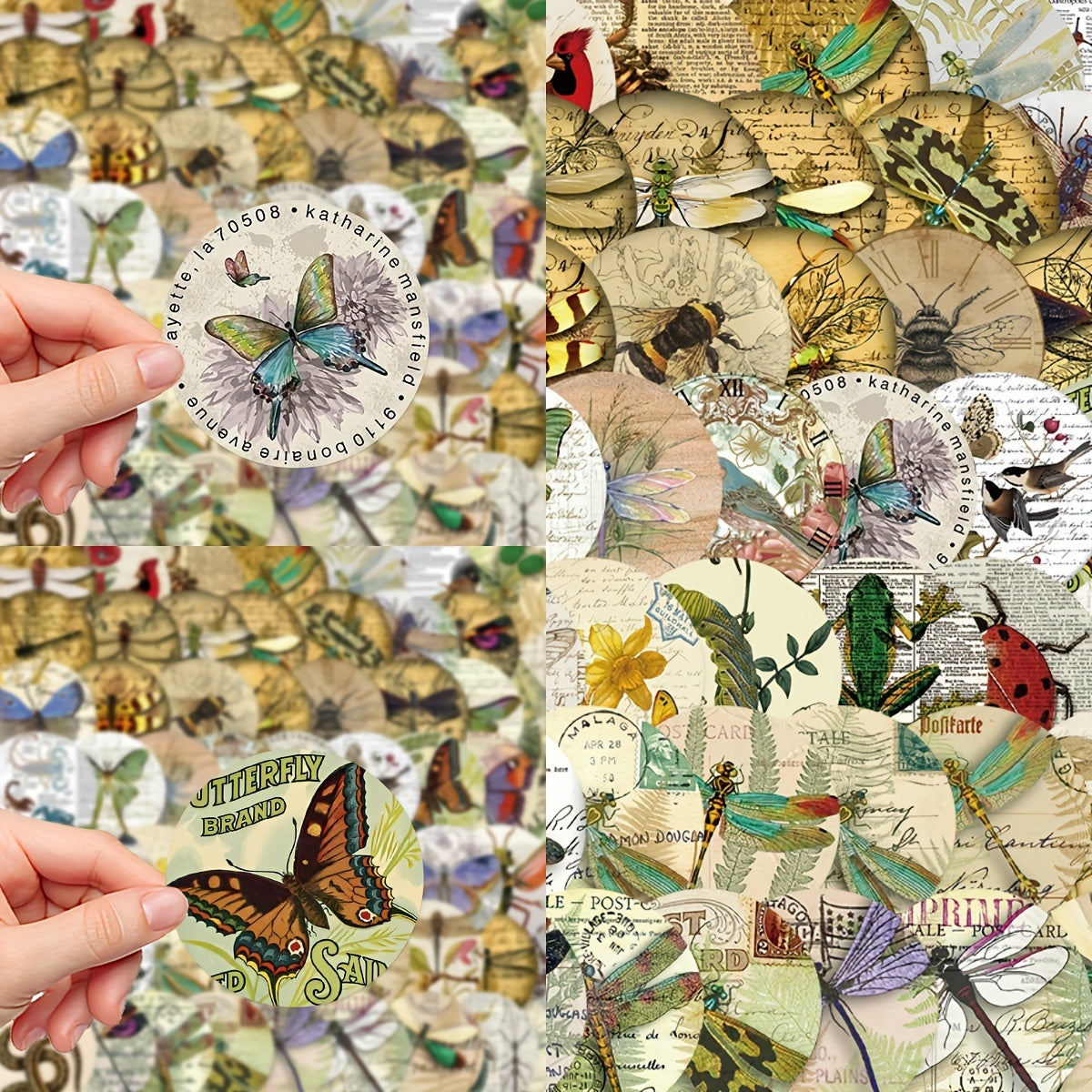 50pcs Retro Insect Specimen Series Graffiti Stickers Waterproof DIY Sticker Pack