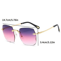 Oversized Square Frame Polarized Sunglasses Gradient Lenses