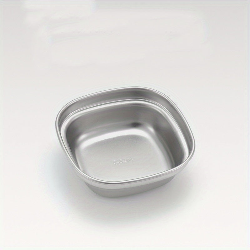1pc Stainless Steel Seasoning Dish for Home Outdoor Camping