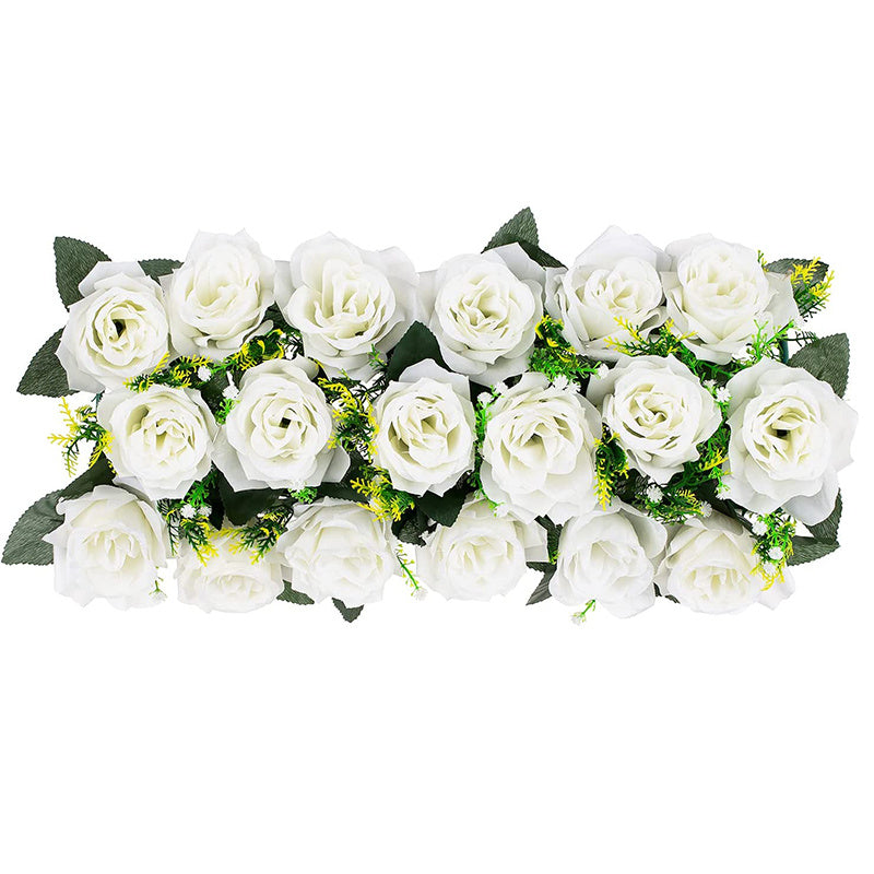 Artificial Rose Floral Centerpiece for Table Runner Kitchen Living Room