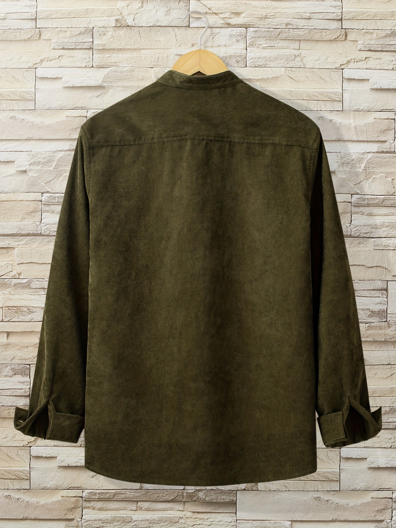 Men's Button Up Long Sleeve Shirt For Spring Fall